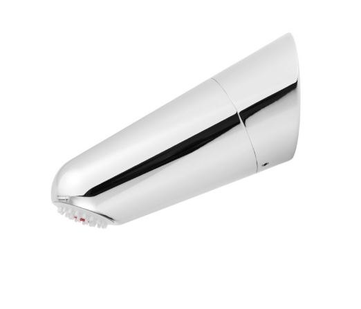 T-Safe wanddouchekop chroom in werking met legionella filter