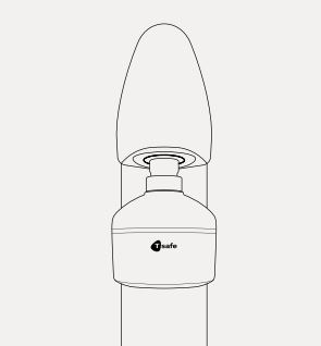 T-Safe adapter voor Delabie douche vooraanzicht