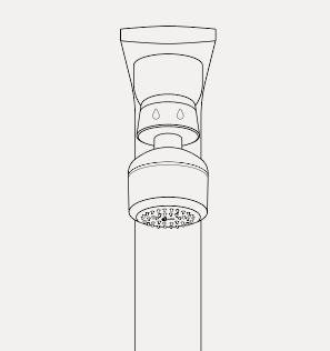T-Safe adapter voor wanddouche vooraanzicht