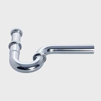 Chroom U‑sifon bochtstuk voor HygieneSiphon, zijaanzicht